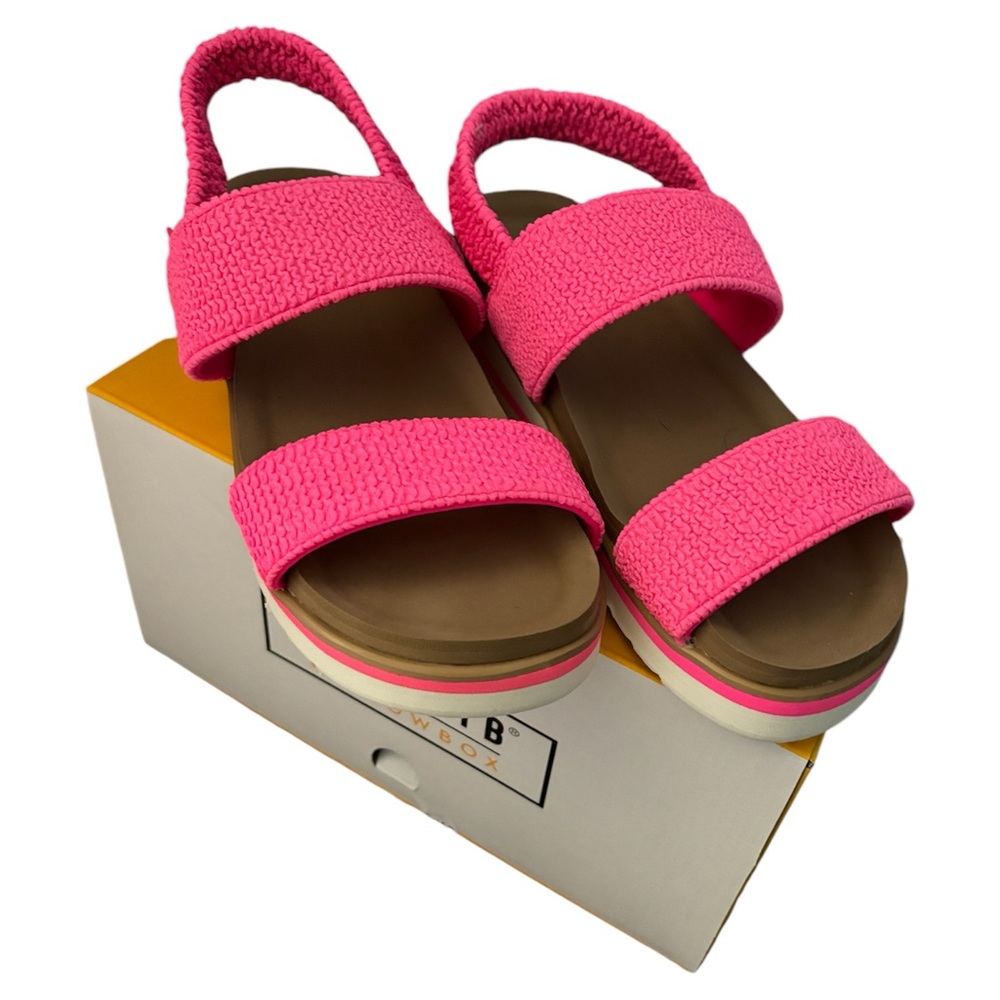 8.5 Yellow box sandals new with box